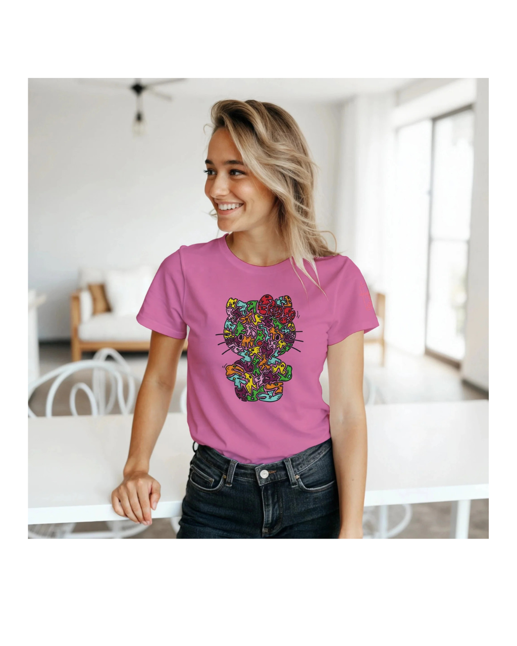 T-shirt femme classique ras du cou | KITTY KATS RED